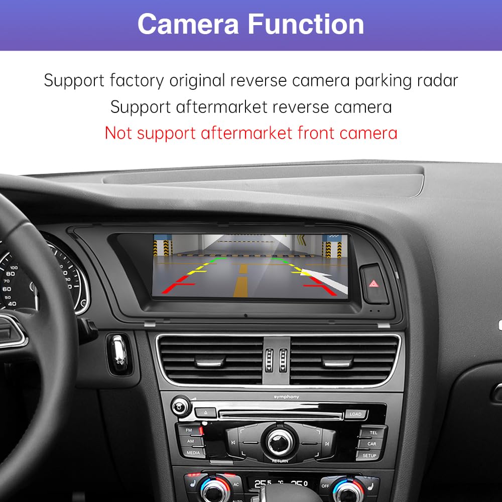 Road Top Radio de Coche Pantalla Táctil 8,9 Pulgadas Inalámbrica CarPlay Android Auto para Audi A4 2009-2015