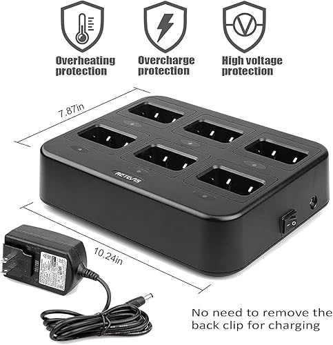 Miniatura 3 de Retevis Radio RT21 de 2 vías de largo alcance (paquete de 6) y walkie talkies RB29 con micrófono de altavoz de hombro (paquete de 4), radio