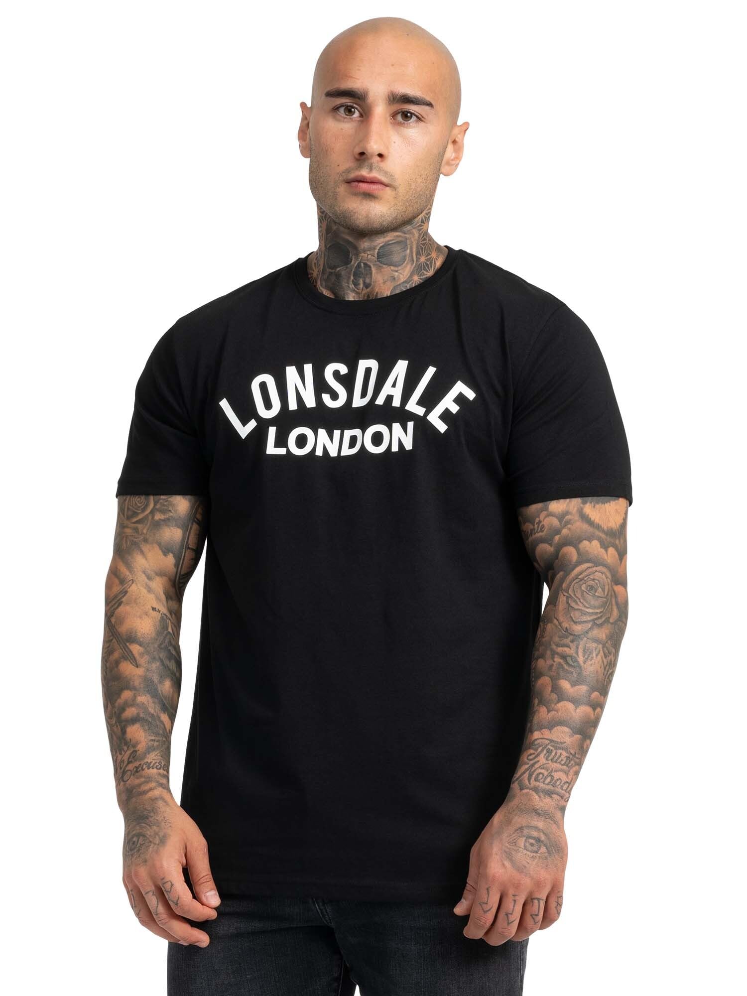 Lonsdale Men's Bradfield T-Shirt, Black, L