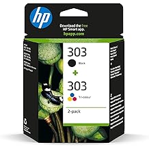 HP 303 Black/Tri-color Original Ink Printer Cartridges Combo 3YM92AE - Works with HP ENVY Photo 6220, 6230, 6234, 7120, 7134, 7830, ENVY Inspire 7220e, 7221e, 7224e, 7920, 7924e, Tango X Printers