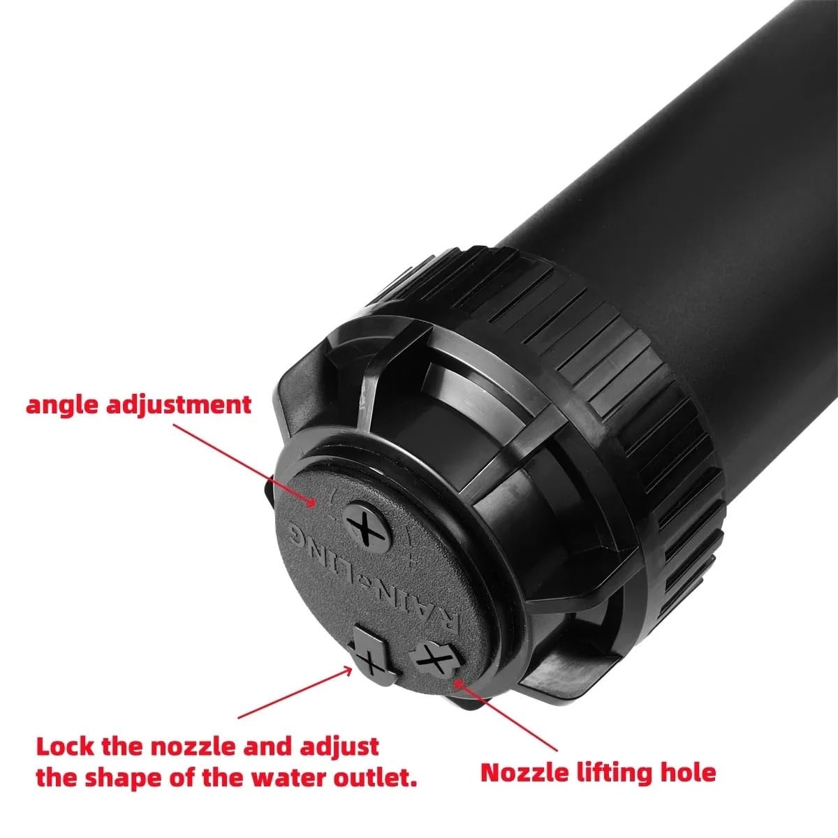 1 ugello for irrigazione a Scomparsa for irrigatore Rotante interrato Regolabile da 40° a 360°, Filettatura Femmina 1/2" for Giardino, Prato, frutteto