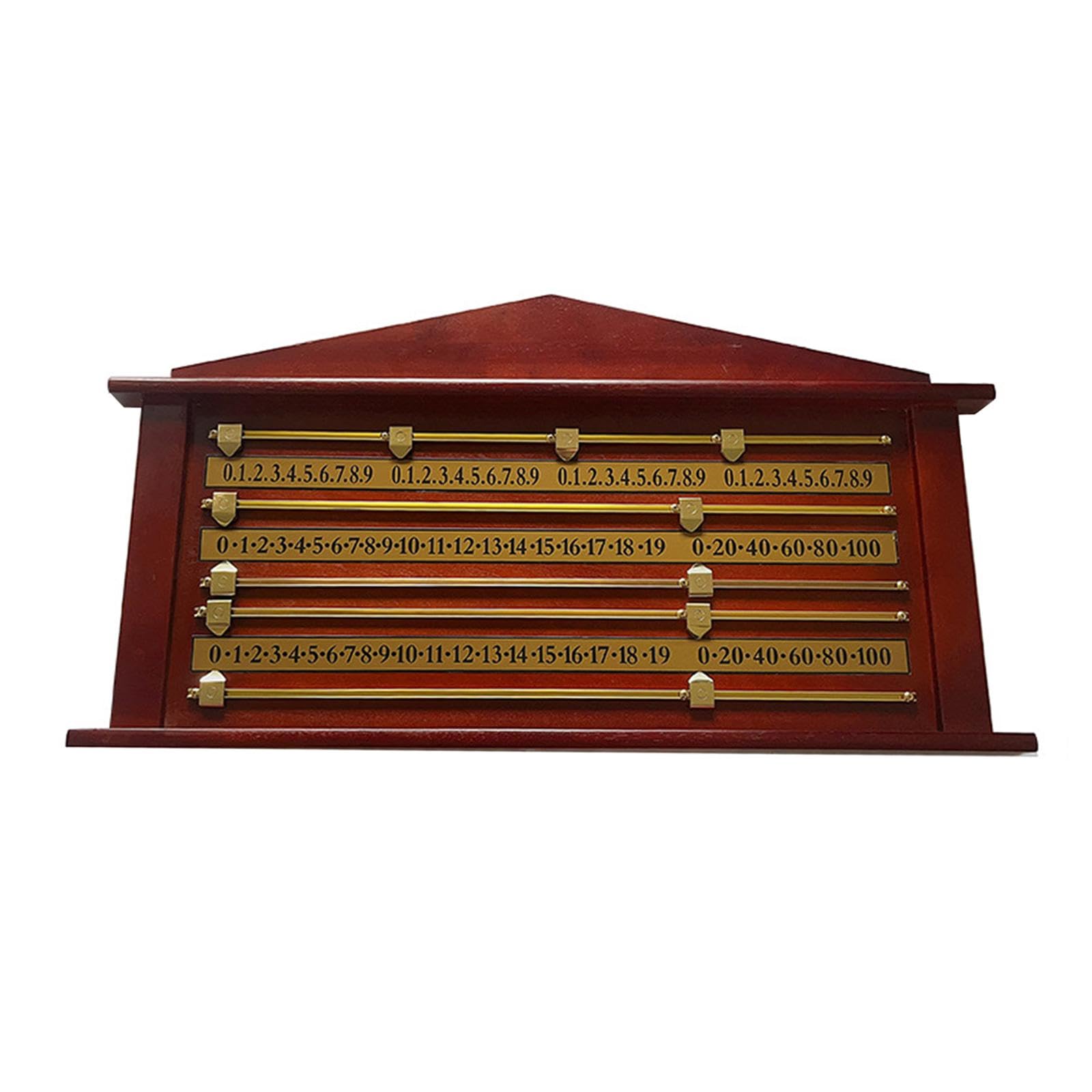 Vaveren Snooker Billiard Score Board, Shuffleboard Wall Mounted Scoreboard Counters Supplies Snooker Game Scoring Wooden Score Keeper, Brass