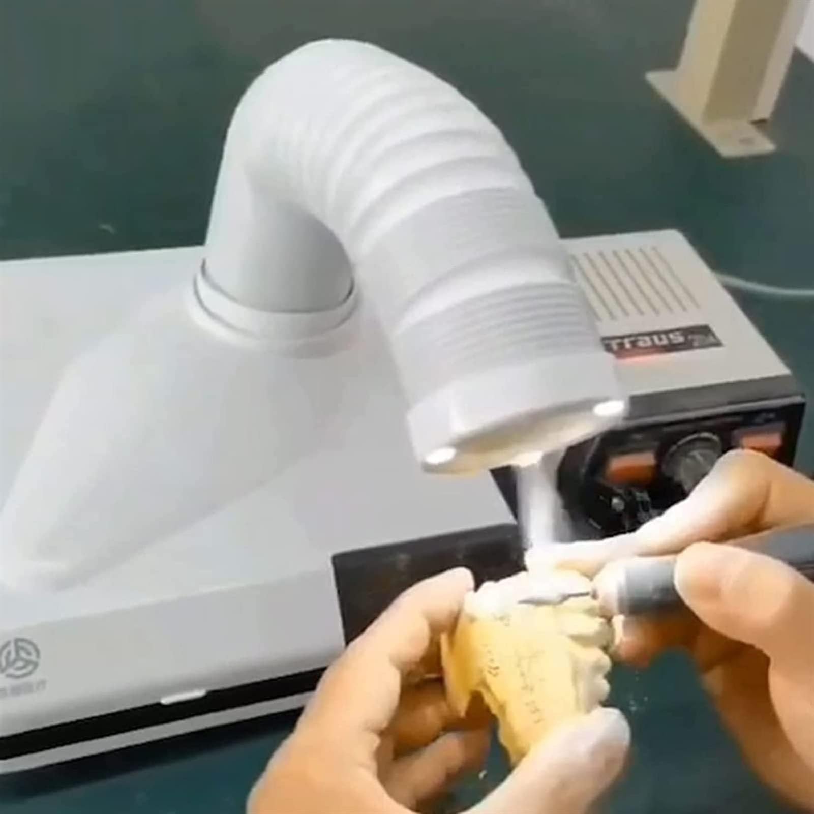Aspiradora dental, colector de polvo de mesa con tubo telescópico LED y ventilador para una extracción eficaz del polvo en laboratorios dentales