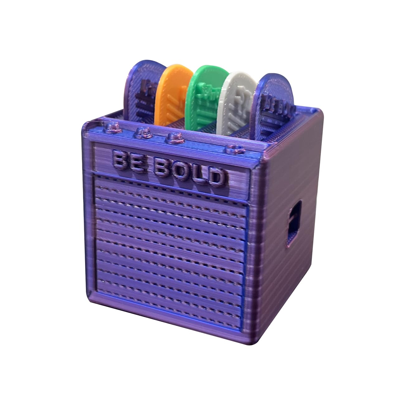 HAUTICO Guitar Pick Display Holder with 5 Picks - Stylish Organizer Gift for Music Enthusiasts and Musicians