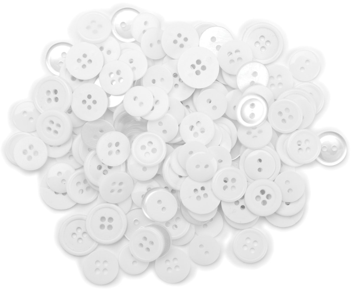 Favorite Findings Button 10-15 mm 40 g White/Transparent, 10x6x1 cm