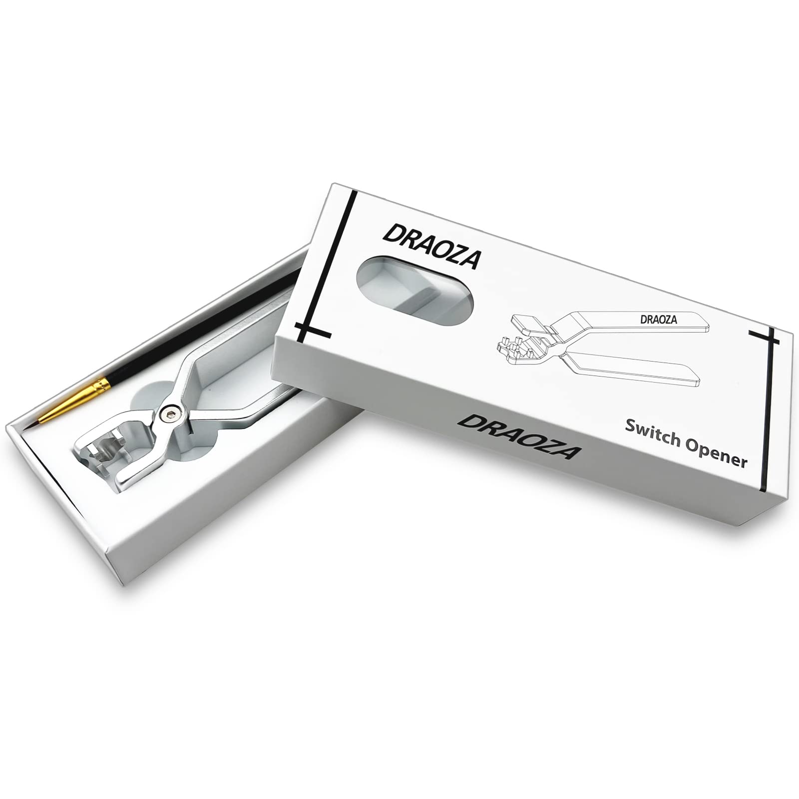 LexonElec Switch Opener Kit met Switch Puller Aluminium Keyboard Switch Opener voor Cherry MX Gateron Kailh Box Outemu Akko en Panda Switches, Schakelaar Opener voor Mechanisch Toetsenbord - Zilver