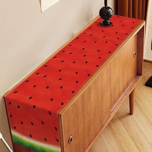 Miniatura 8 de Nepnuser Camino de mesa de sandía de verano, decoración de fiesta de sandía, suministros de fiesta de primer cumpleaños para niña, suministros de