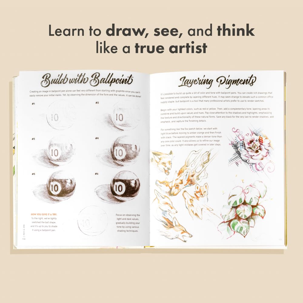 The Artist's Drawing Book: Learn How to Draw, Sketch, Shade, and More with Easy Lessons and Practice Pages