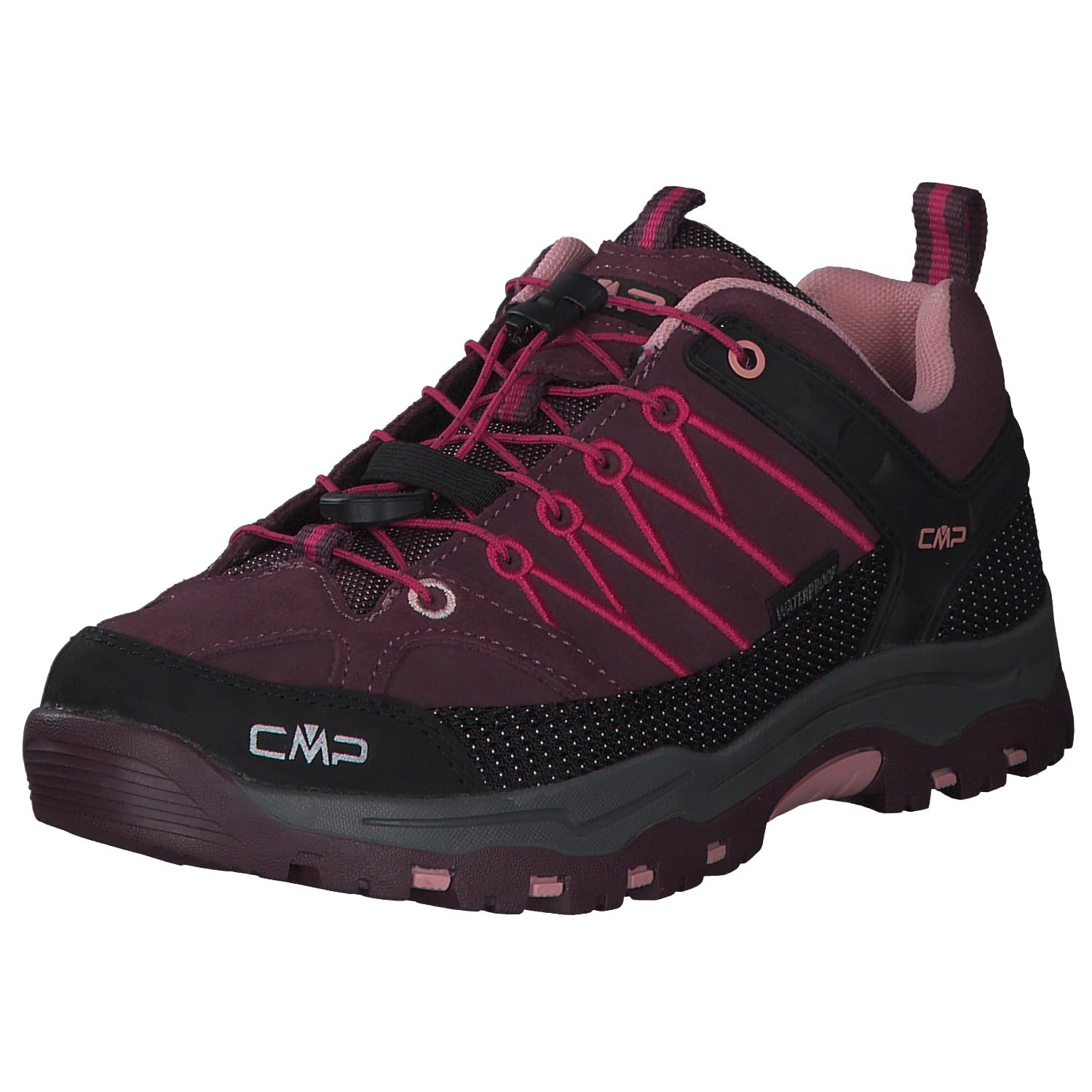CMP Kinder Trekking Schuhe Rigel Low WP 3Q13244 Prugna-Peach 35