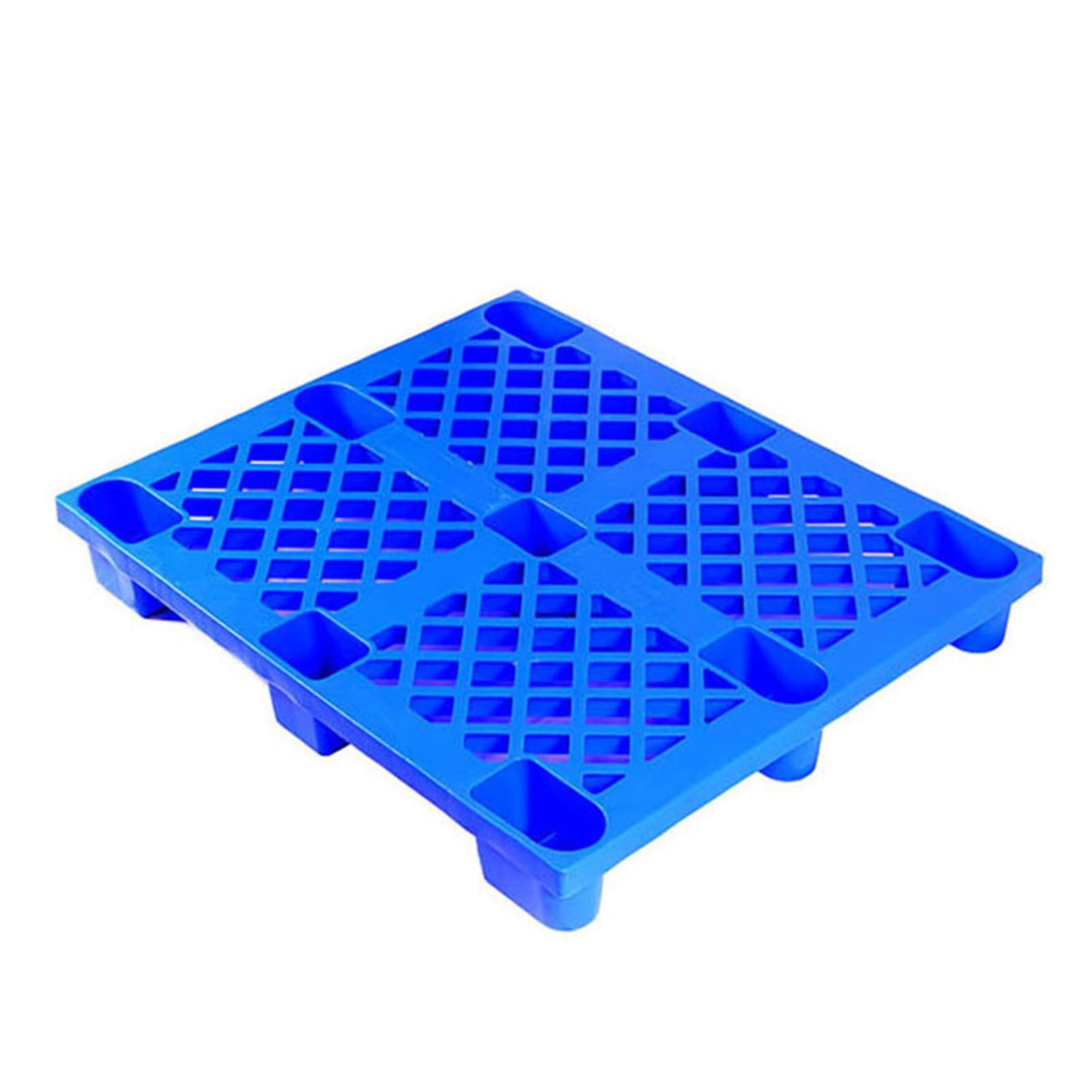 PFCDZDU Plastic Pallet, Nestable Waterproof Polyethylene Shipping Floor Tray, Outdoor Warehouse Kitchen Supermarket Stackable Storage Grid Pads Platform (Color : Blue-1 pcs, Size : 100x80x14cm-B)
