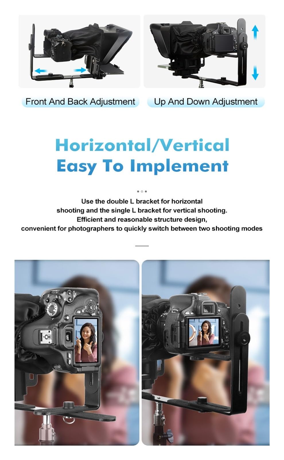 Teleprompter, Universal-Teleprompter for Tablet-Computer mit 11,9-Zoll-Fernbedienung und kabelloser Fernbedienung, Online-Lehre Live-Streaming