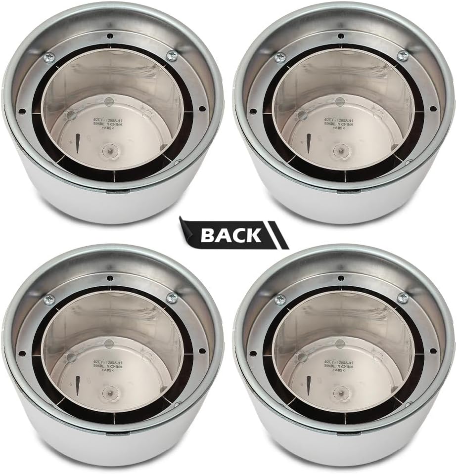 DOTCOM Wheel Center Hub Caps Nut Covers (8 Lug 16 inch Chrome) Fit Ford F250 F350 1995 1996 1997/ Fit E150 Van 2007 2008/ Fit E250 E350 Van 1995-2008/ Fit E450 Van 2000-2003