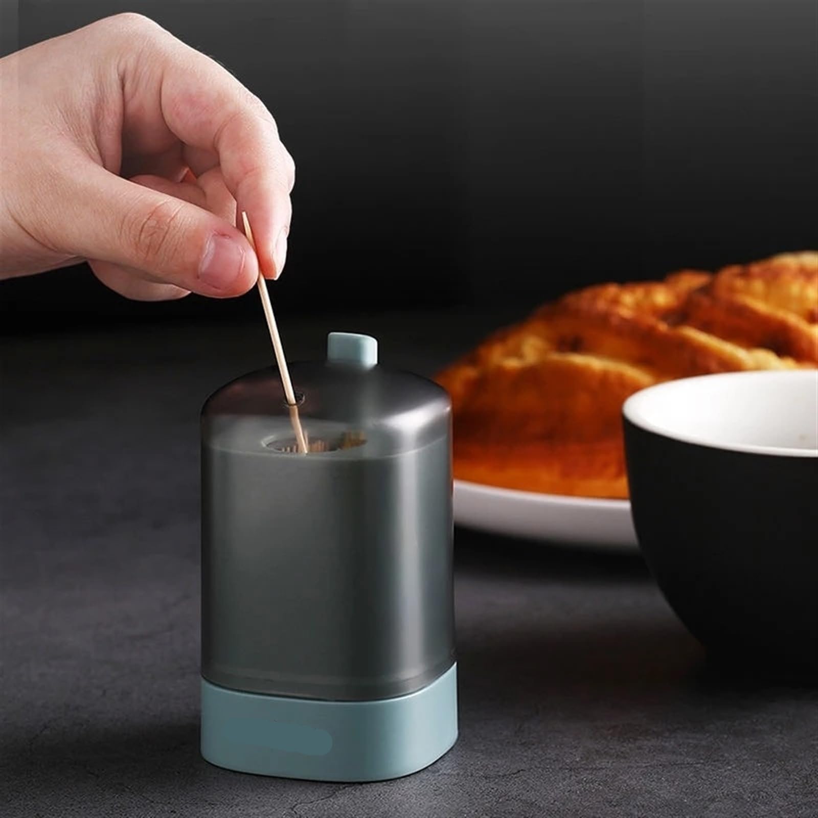 Soporte para palillos de dientes, caja desmontable para palillos de dientes, almacenamiento automático, caja para palillos de dientes, decoración de mesa, soporte para palillos de dientes