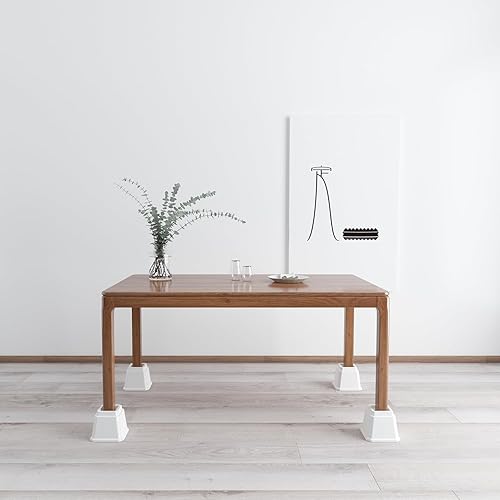 Miniatura 4 de Ahasolid Elevadores de cama resistentes de 4 pulgadas, elevadores de muebles para marco de cama, sofá, escritorio, silla, elevadores de hasta 1500