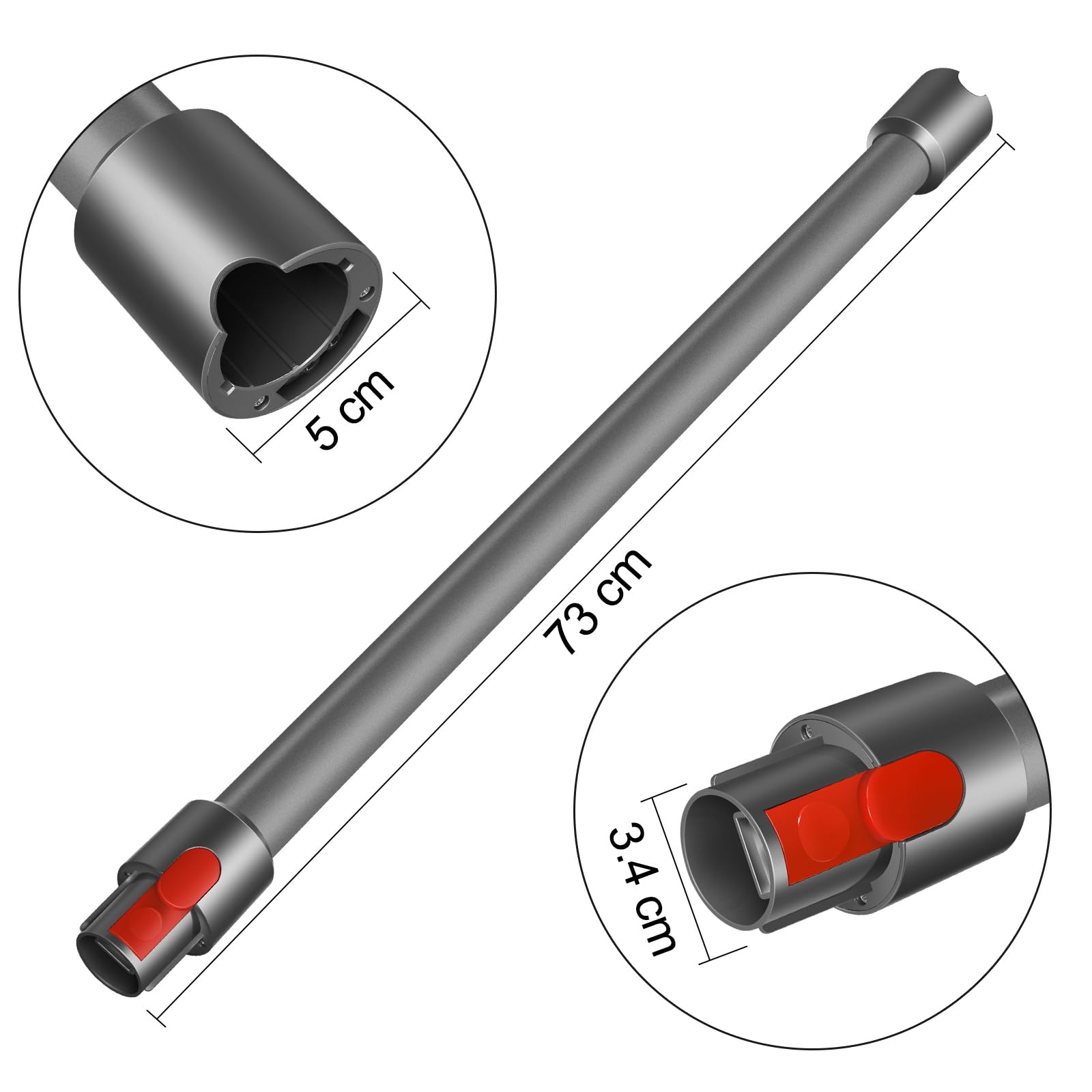 Rura przedłużająca do rury ssącej Dyson V15, V11, V10, V8, V7, części zamienne, rurka, akcesoria