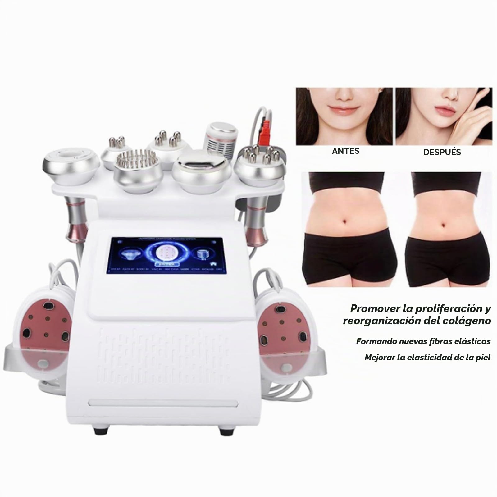 Máquina de cavitación ultrasónica de 80K, máquina de esculpir el cuerpo 9 en 1, masajeador de radiofrecuencia de estiramiento de la piel profesional, equipo de reducción de vacío multipolar para brazo
