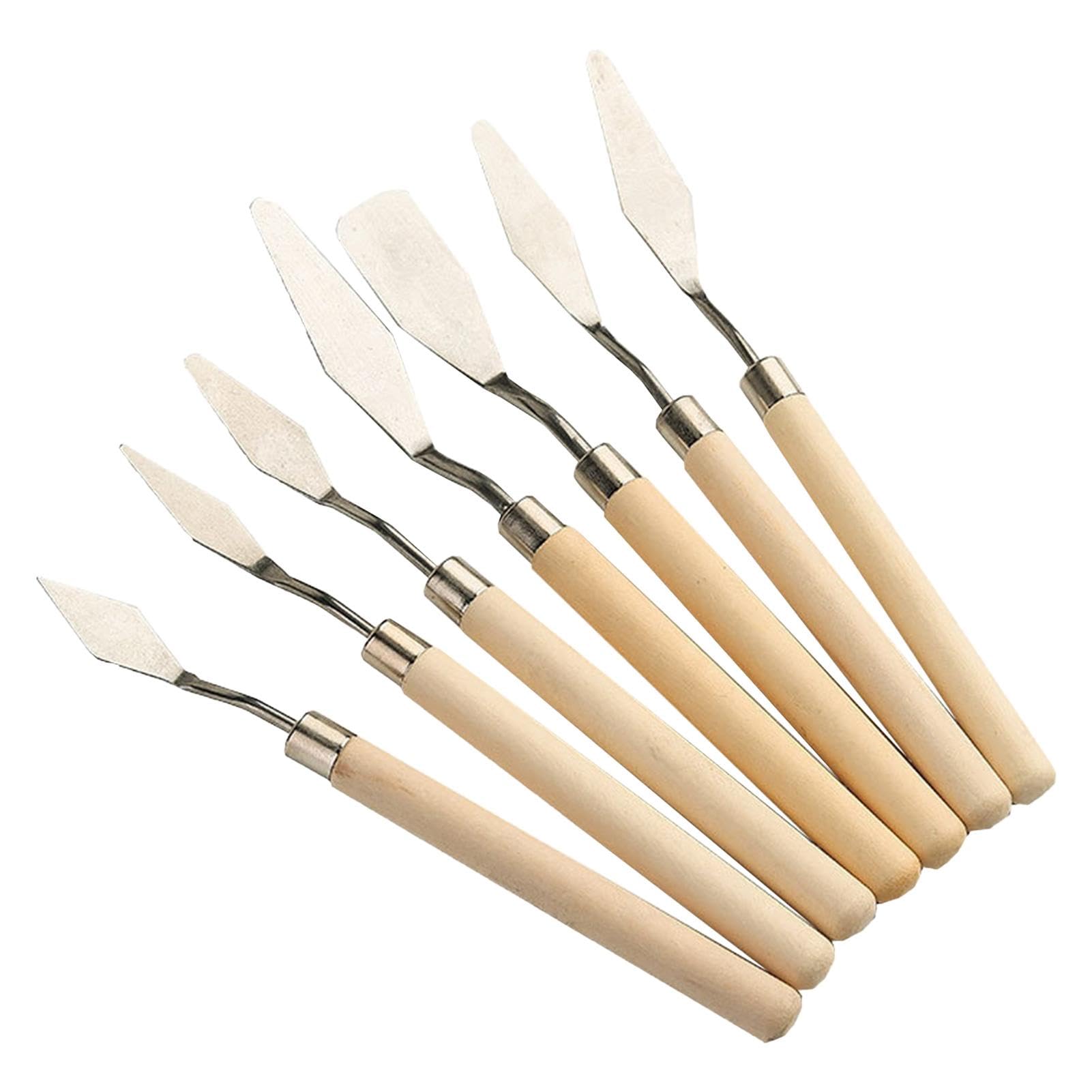 Art Spatula - Painting Knife Set | Stainless Steel Pallet Knife | Portable Painting Knife Shovel | Set Of 7 Acrylic Paint Tools | Oil Painting Accessories | Artists Painting Supplies For Oil, Canvas