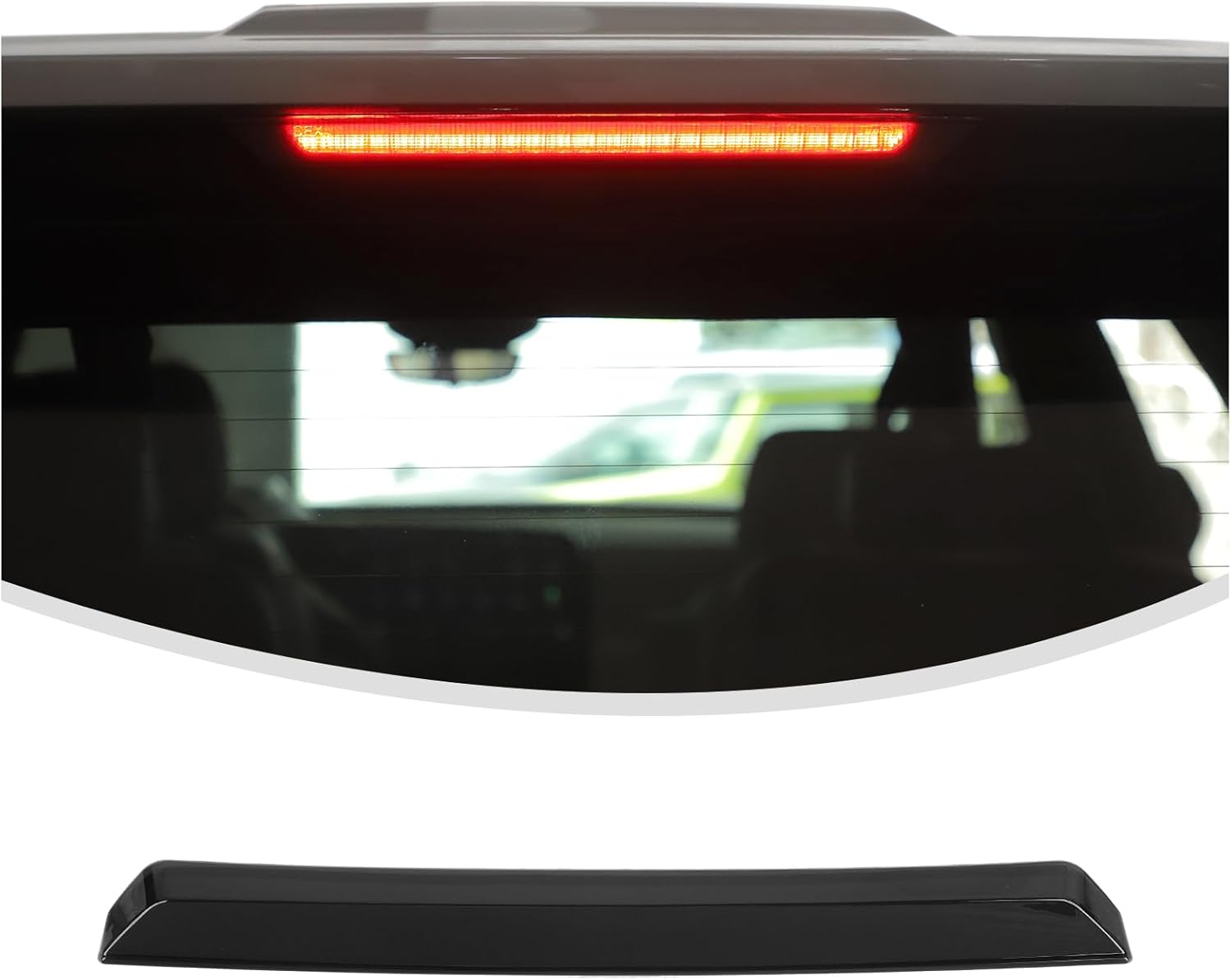 Linskip Rear Fog Light Covers Compatible with 2021-2024 Chevy Suburban Tahoe & GMC Yukon, Dark Smoke Rear Bumper Reflector Cover, Exterior Accessories