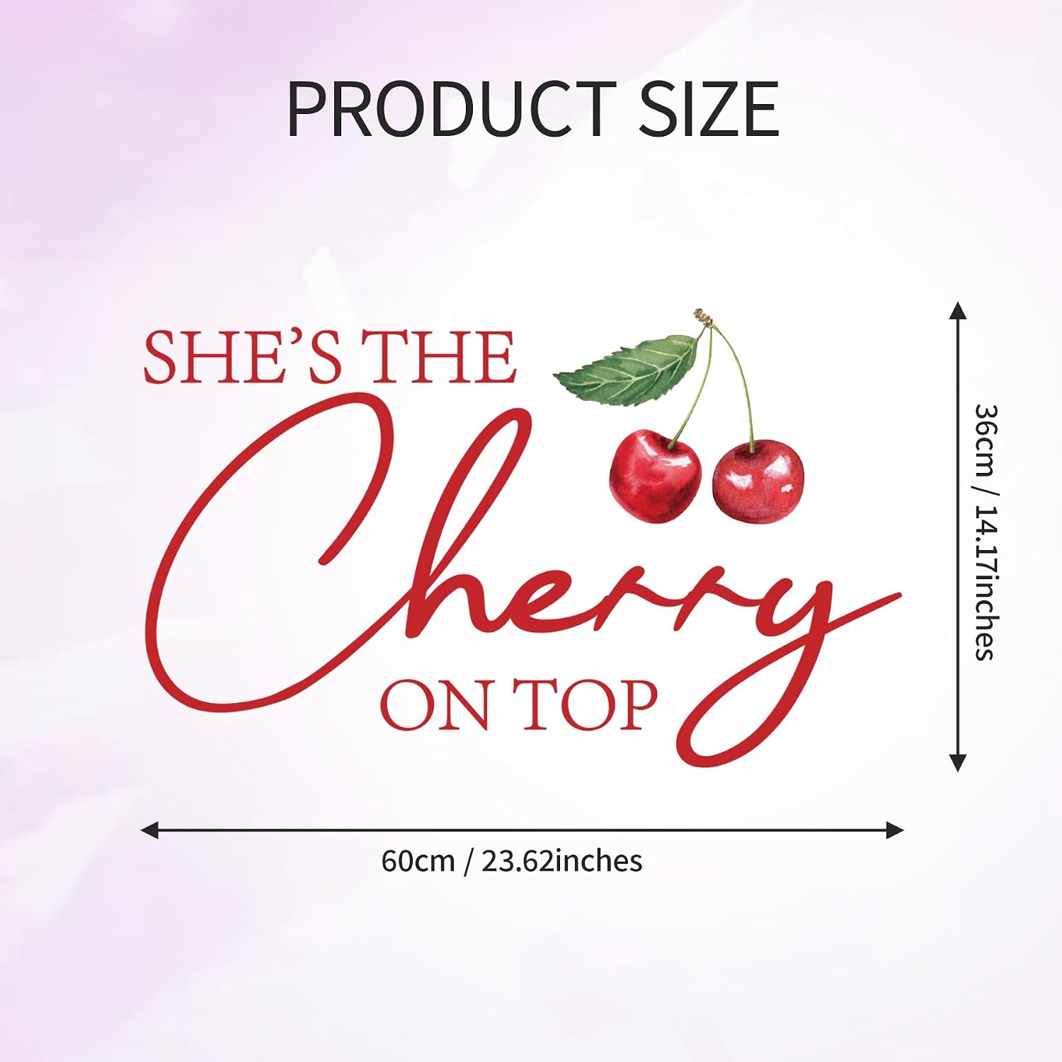 Cherry On Top Baby Shower Decorations - Shes The Cherry On Top Decal