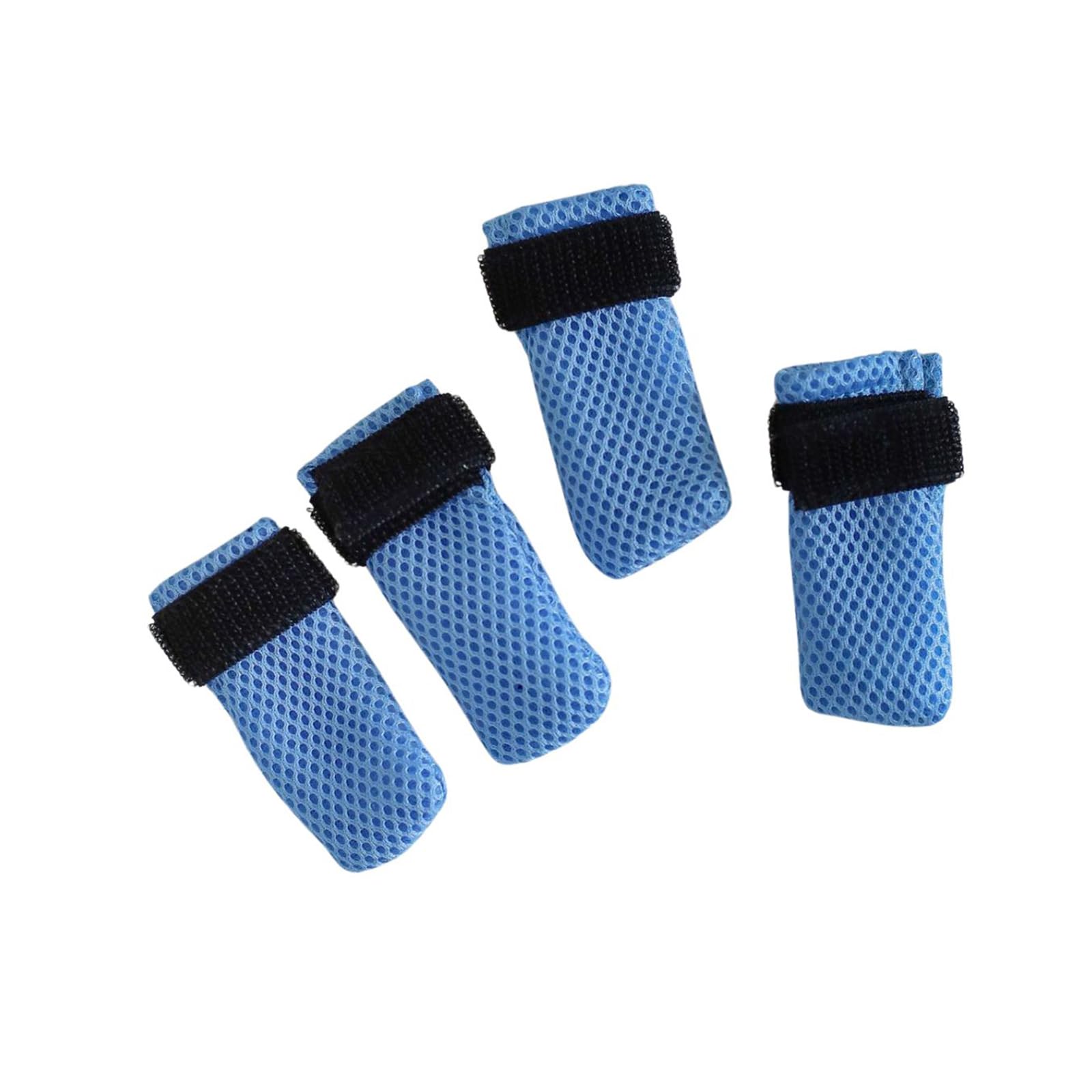 Cat Boots,Dog Boot for Injured Paw,Breathable Mesh Cat Claw Protectors Anti Scratch for Cutting Nails_L(Blue)
