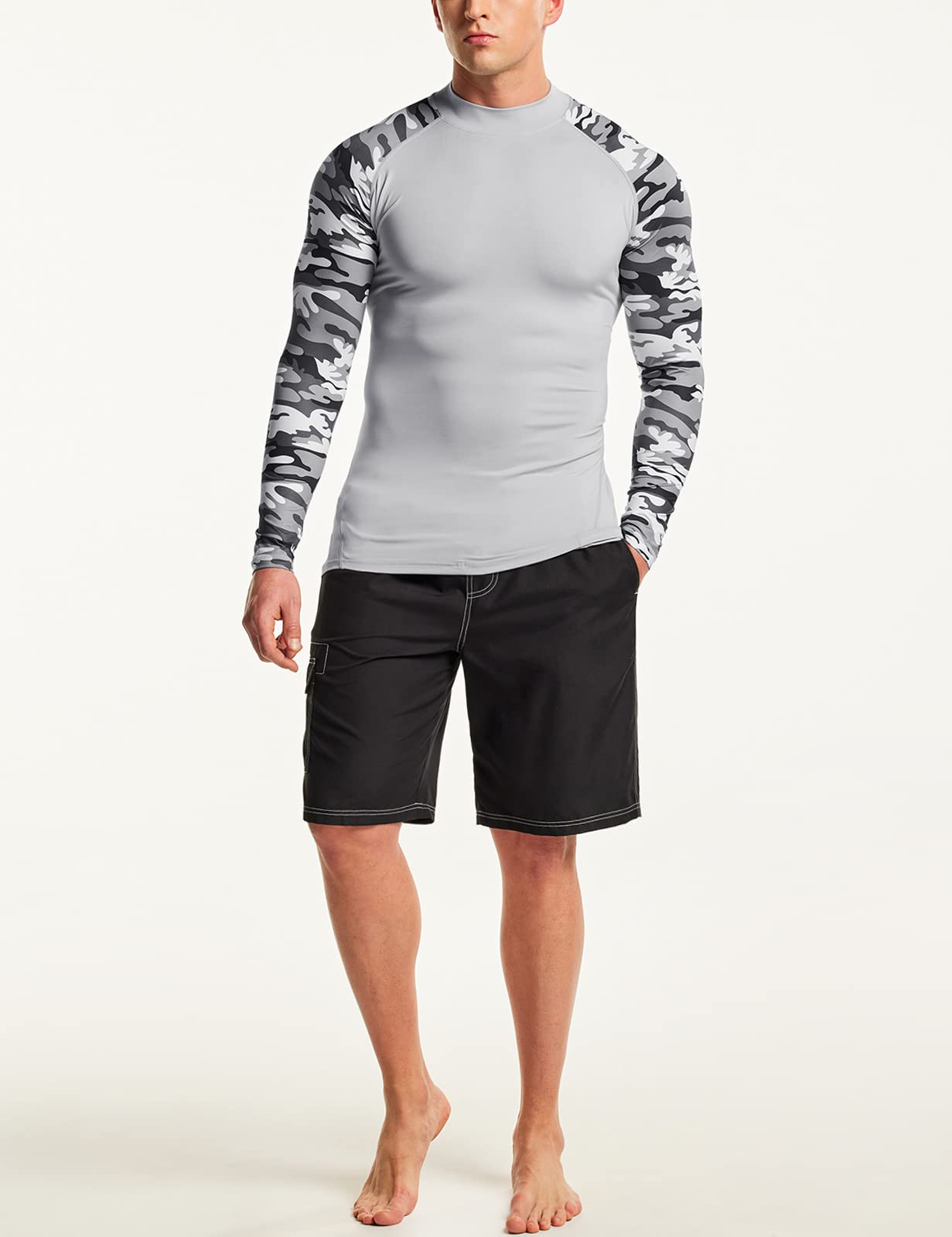 Snapklik.com : Mens UPF 50+ Long Sleeve Rash Guard, UV/SPF Quick Dry ...