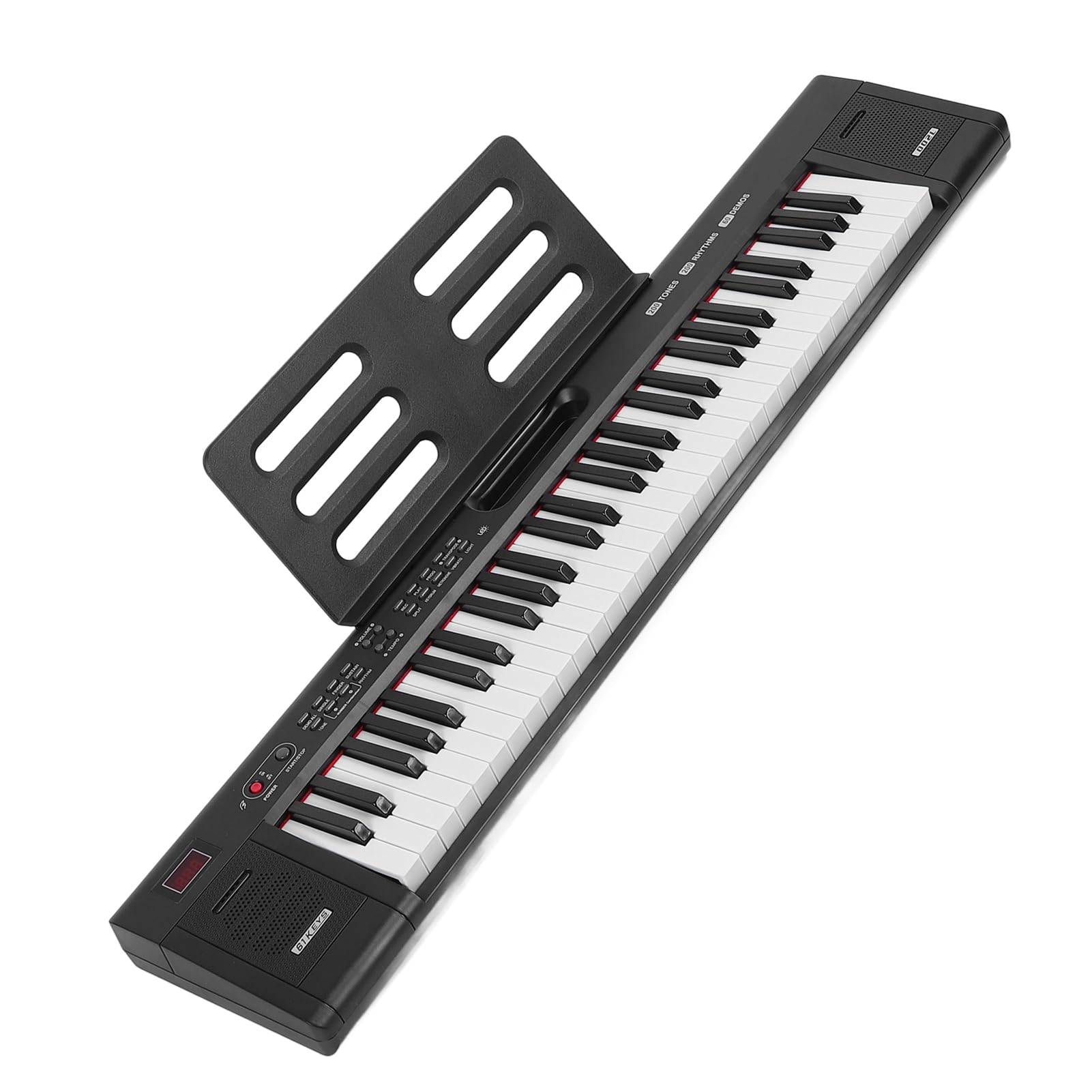 Doppi Tastiera Tastiera per Pianoforte Elettrico 61 Tasti Ricchi Sonore Sonore Sono State Sound per Principianti e Studenti Design Leggero (Spina europea)