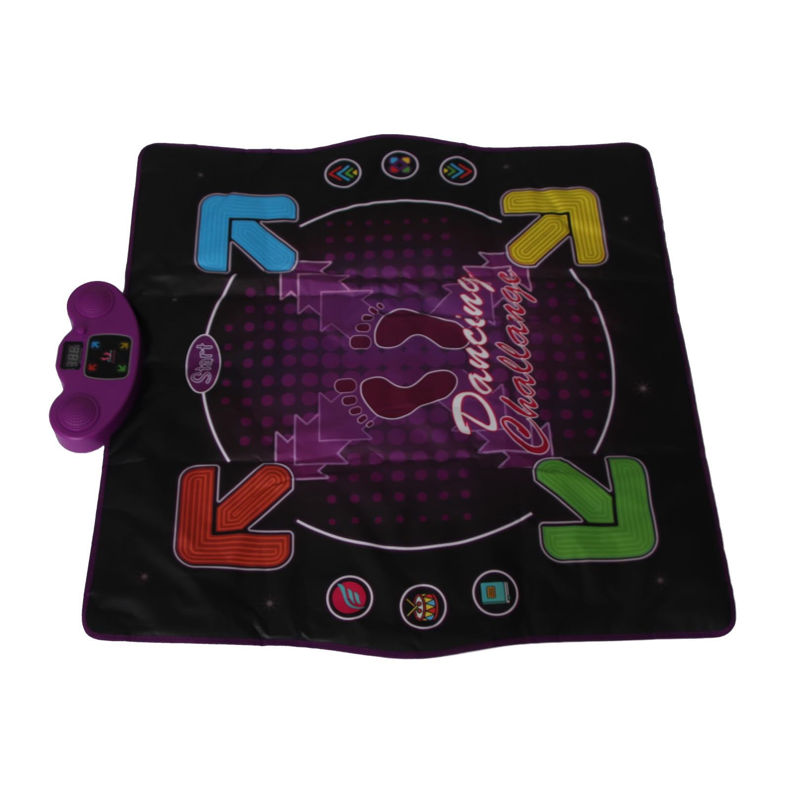 Tappetino da Ballo, 4 modalità di Gioco Tappetino da Ballo Elettronico Regolabile Salvaspazio, Regalo per la Prima Educazione (Non Illuminato)