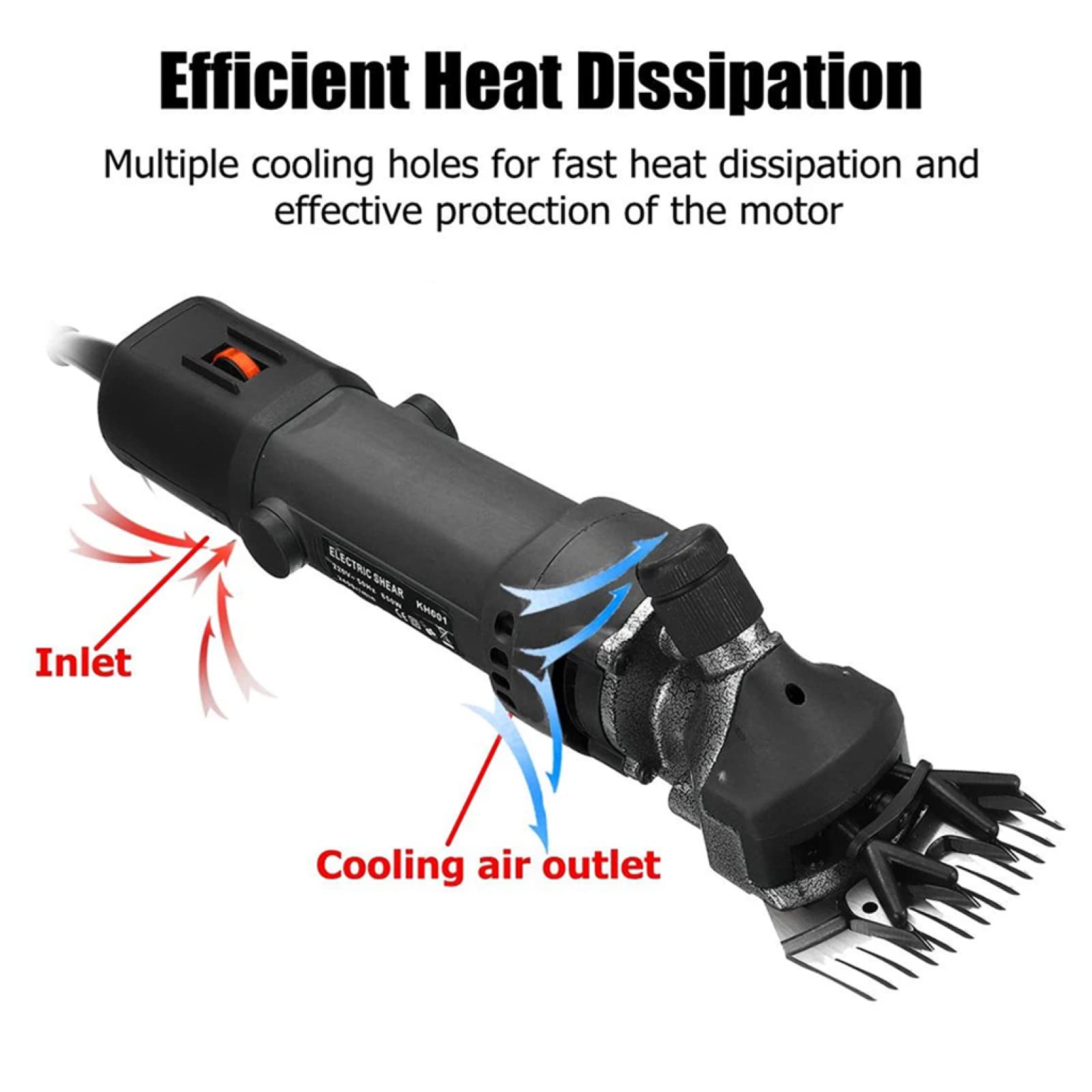 Cesoie elettriche, tosatrice professionale per pecore da 1200 w, tosatrice grande e pesante con controllo a 6 velocità, tosatrici elettriche per toelettatura per pecore alpaca lama