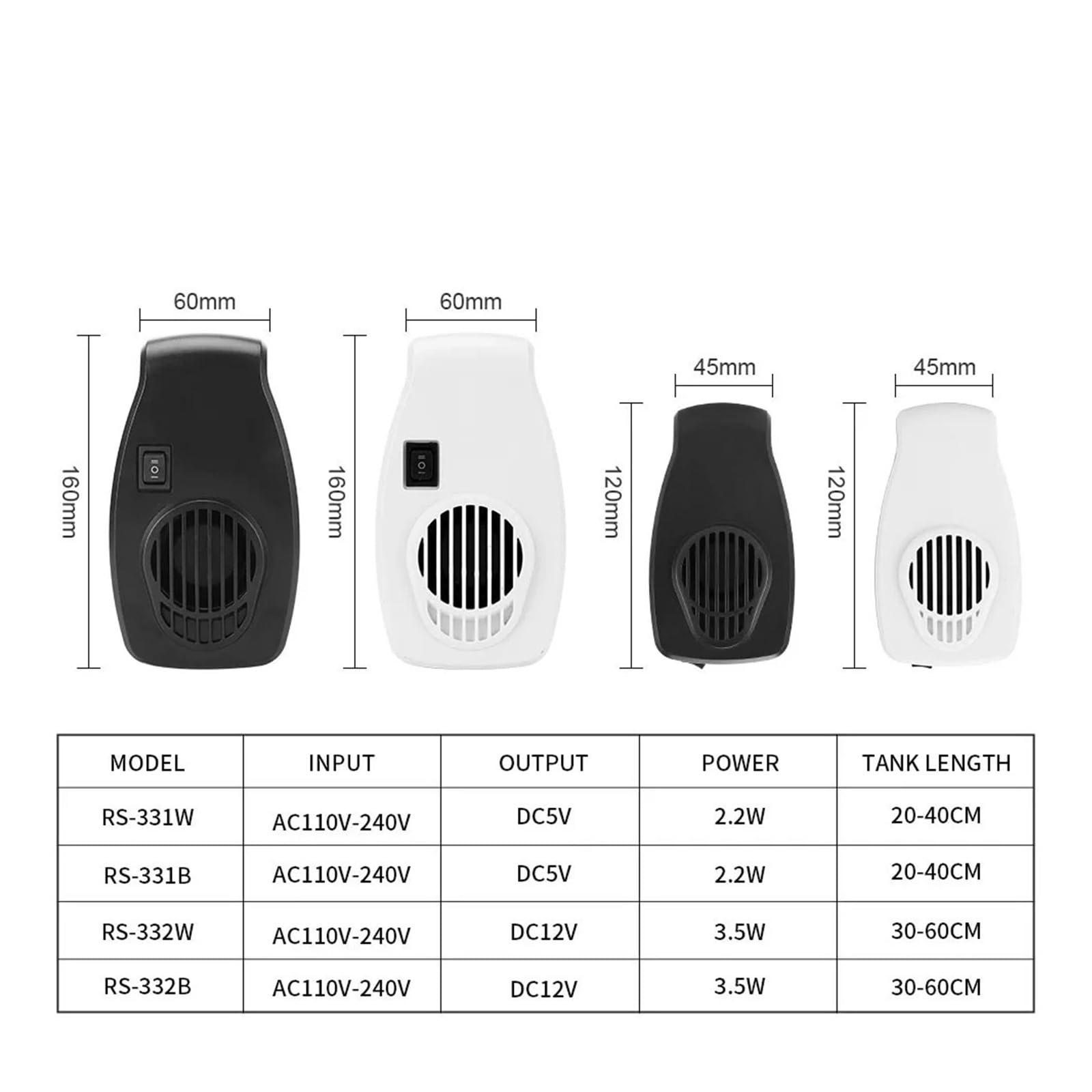 Ventilador Externo for Acuario, enfriadores de Control de Viento de Dos velocidades, refrigeración de Tanque de Peces for Espesor de Vidrio de 8~12mm