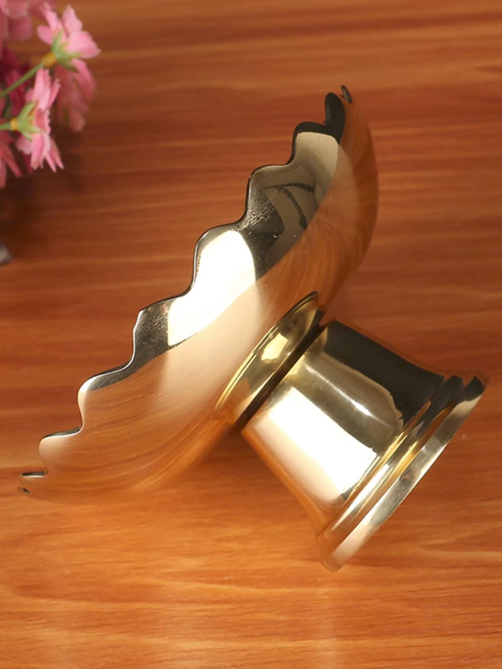 Vassoio per offerte di frutta, Fornitura da 9,5 cm Temple Ju Household Pan Lotus Ottone