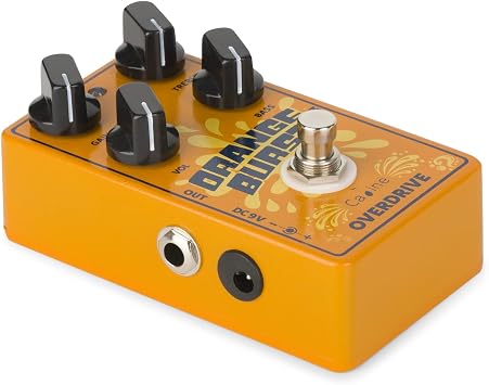 Caline CP-516 Orange Burst Overdrive Guitar Effect Pedal True Bypass Design White Knobs