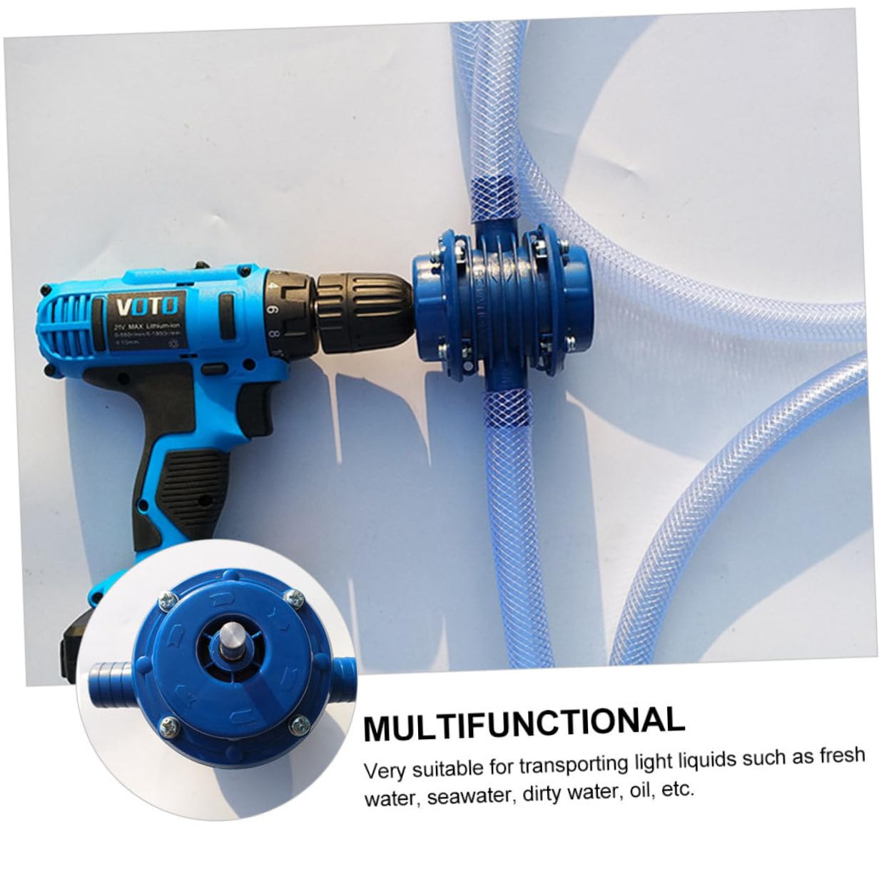 Gatuida 2stücke Hand Drill Pump Handbohrmaschinen Wasserpumpe Selbstansaugend Für Wassertransport Und Entwässerung Leicht Und Langlebig Geeignet Für Garten Und