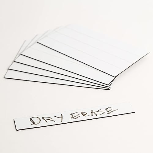 Miniatura 3 de U Brands Tiras de cinta magnética de borrado en seco, color blanco, 6 x 0.875 pulgadas, paquete de 25
