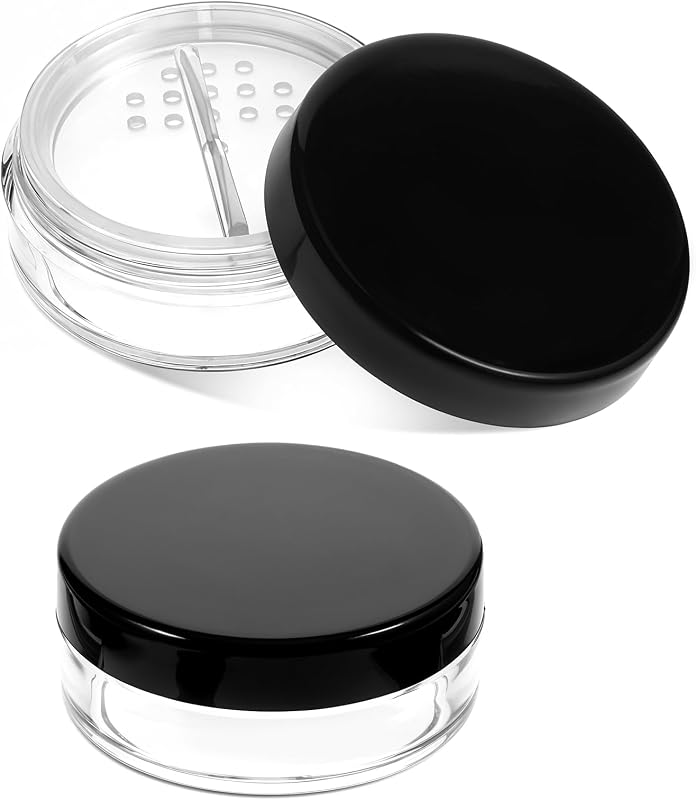 FdcZeyxior 2 frascos recarregáveis para pó solto, 10 mL