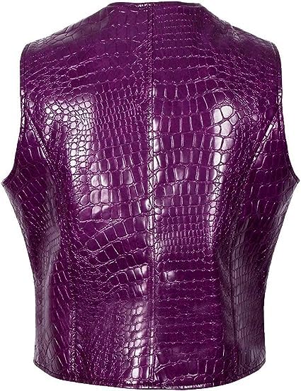 Artificial Leather Vest for Men, Joker Style Crocodile Pattern Vest2