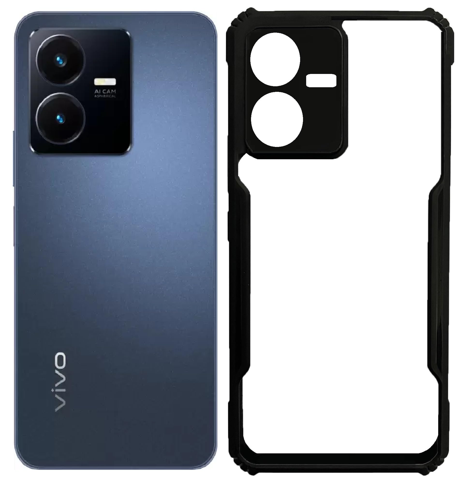 Carrywrap Synthetic Rubber Transparent Hard Back Cover Case For Vivo Y22 (B0CTM6S5R1) Amazon Price History, Amazon Price Tracker