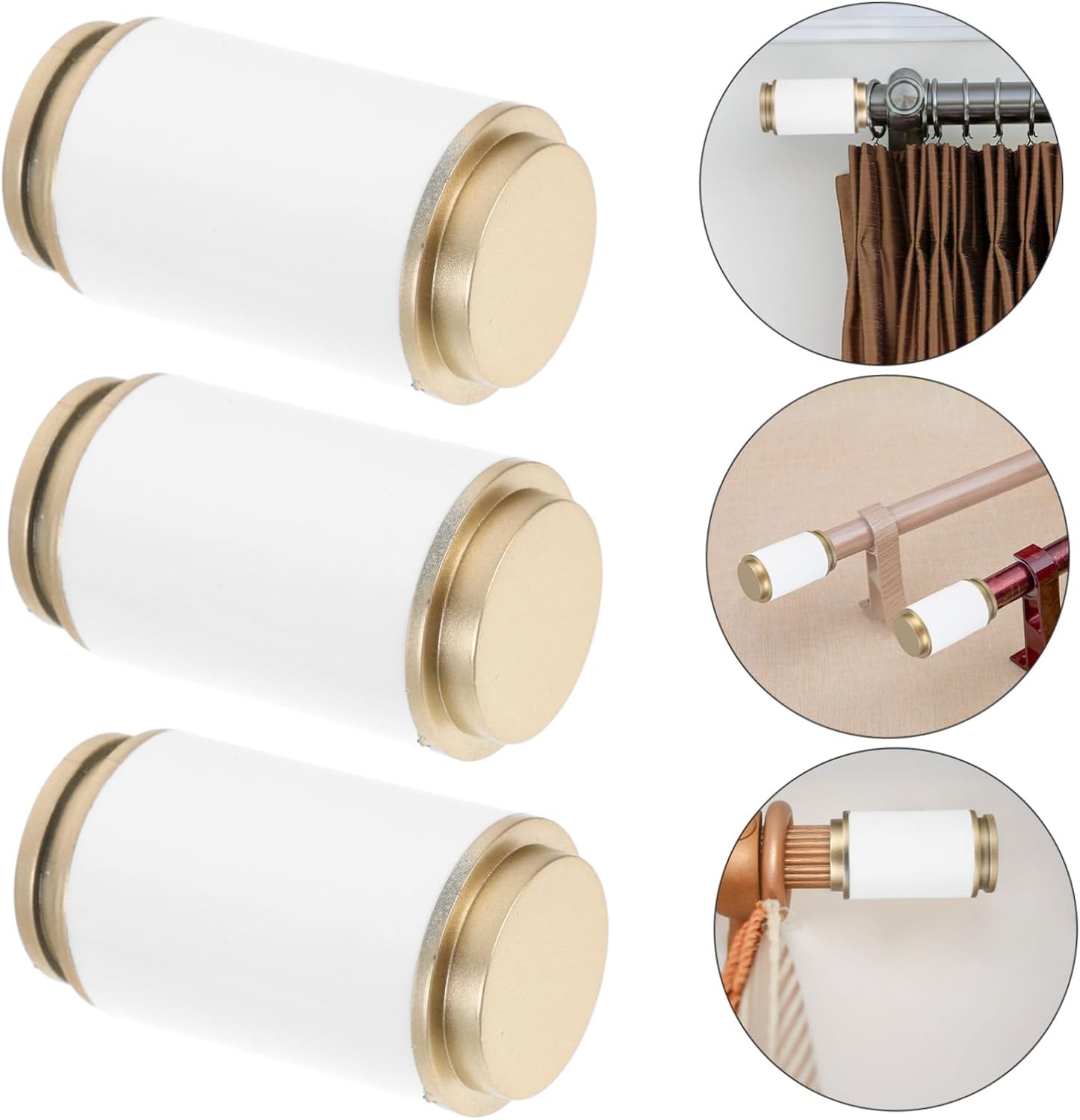 10Pcs Decorative Curtain Rod End Caps for Rods Modern Finials for Home in Kitchen Bedroom Bathroom Installation Stable Fit
