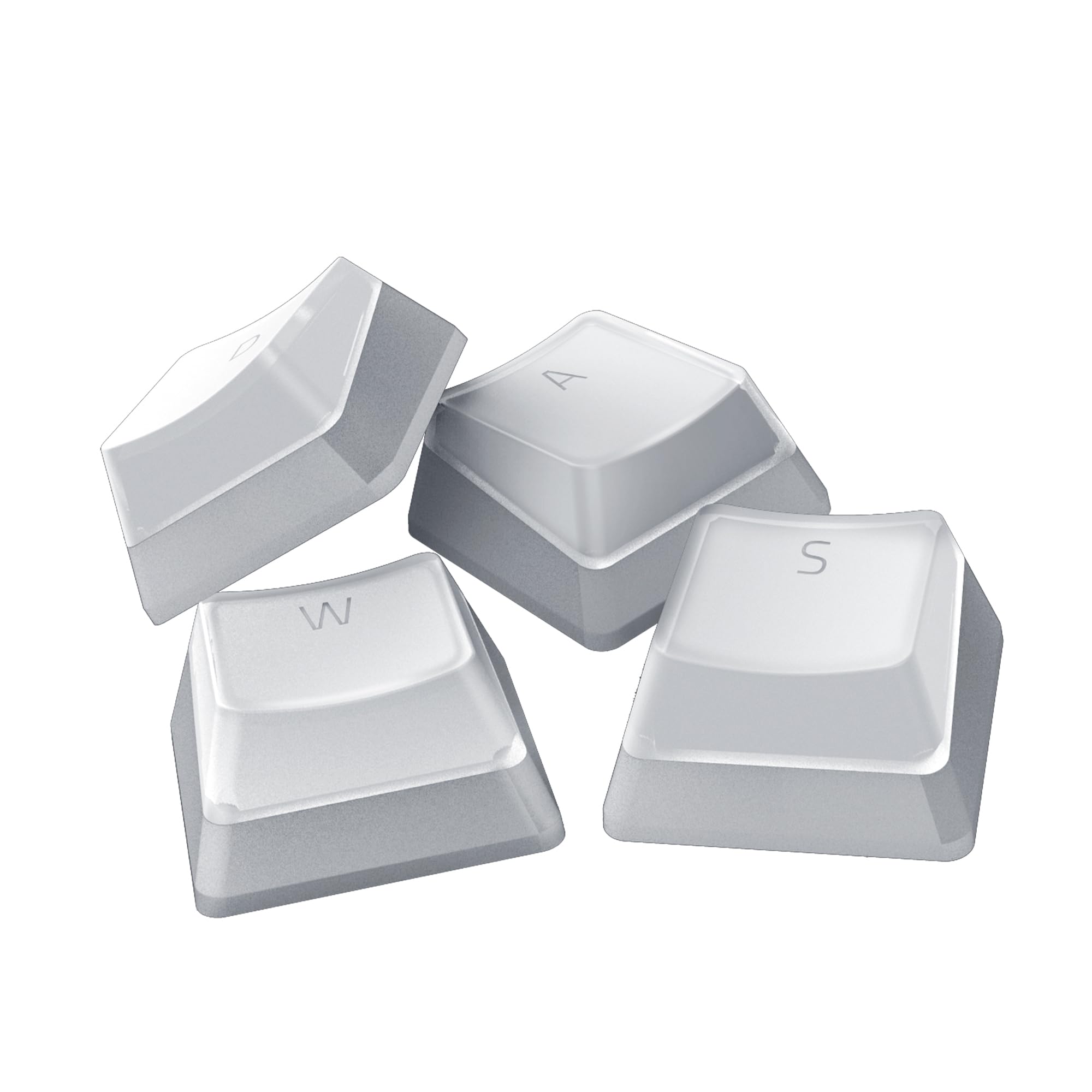 Razer Phantom Tastenkappen-Upgrade-Set - Fast unsichtbares Pudding-Design für durchscheinende Chroma RGB-Beleuchtung (128 Tasten, Tastenentferner, Stabilisatoren) US- & UK-Layout | Weiß