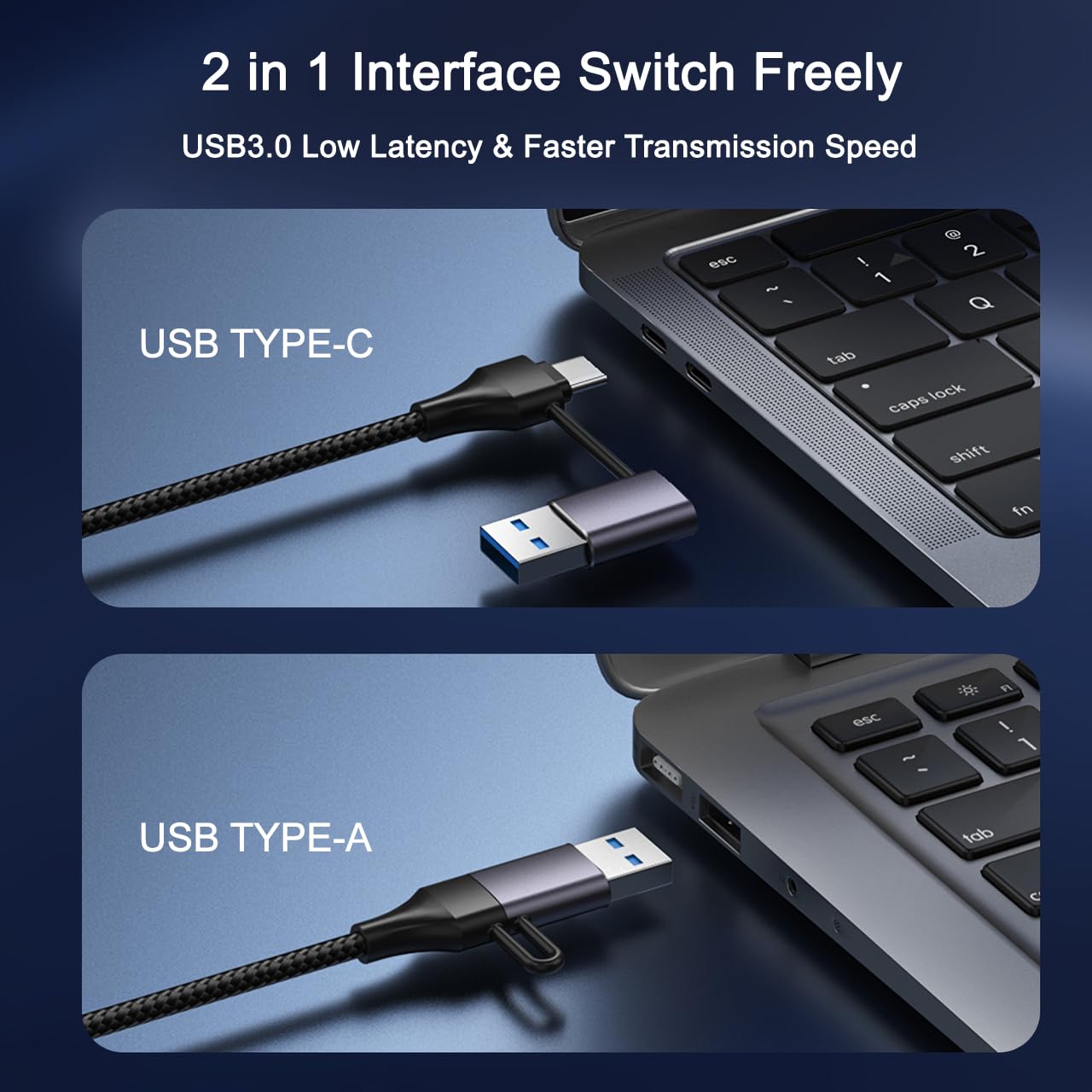 Tarjeta de captura de video 4K HDMI a USB-A/USB-C Tarjeta de captura Full HD 1080P 60FPS USB 3.0 Captura video y grabación de audio para juegos, transmisión, enseñanza, videoconferencia