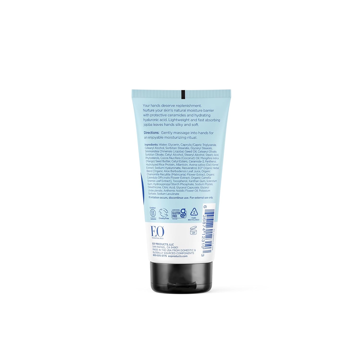 EO Hand Cream, 2.5 Ounce (Pack of 2), Unscented, Moisturizer for Dry Skin - Image 2