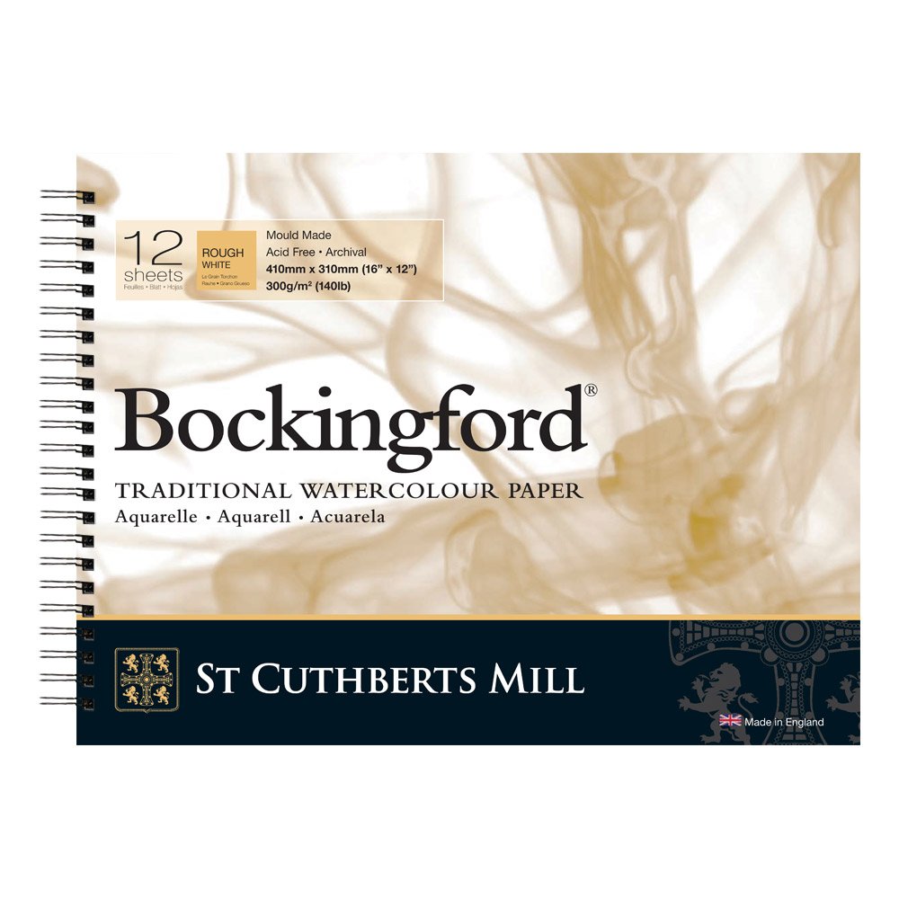 Bockingford 300gsm Spiral Pad 16" x 12" (410 x 310mm) Rough