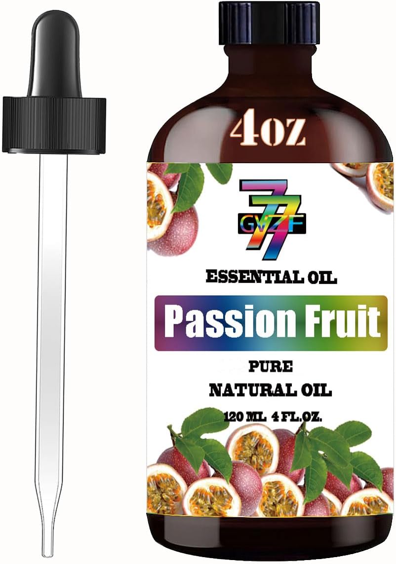Passion Fruit Essential Oil – 4 oz (120 ml) Aromatherapy Oil for Diffusers, Humidifiers, DIY Candles, Soap Making, Bath – Relaxing Scent for Home, Yoga & Spa