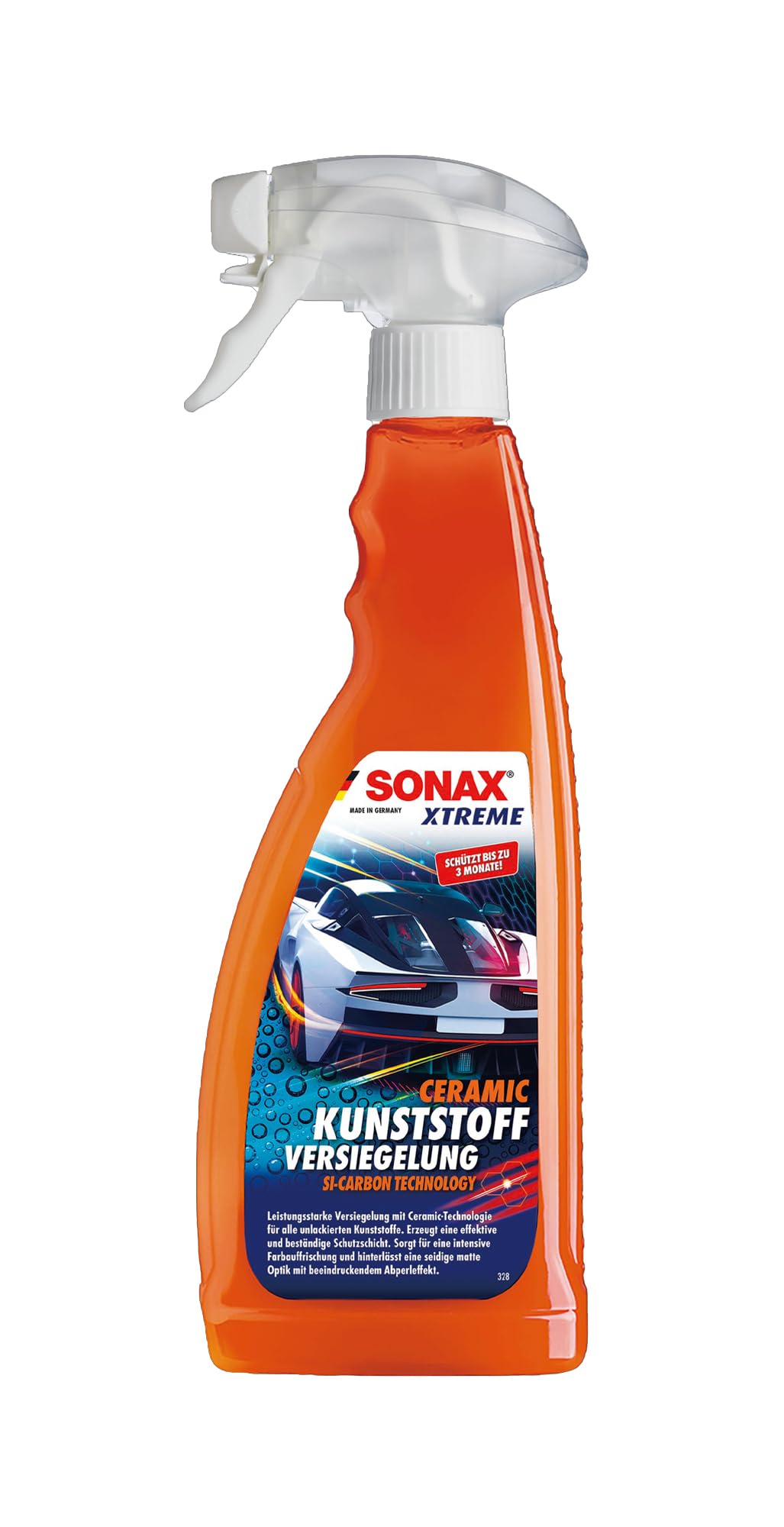 SONAX Xtreme Ceramic Plastic Sealant (750 ml) Nourishes the Plastic and Provides Intensive Colour Refreshment, Item No. 02264000