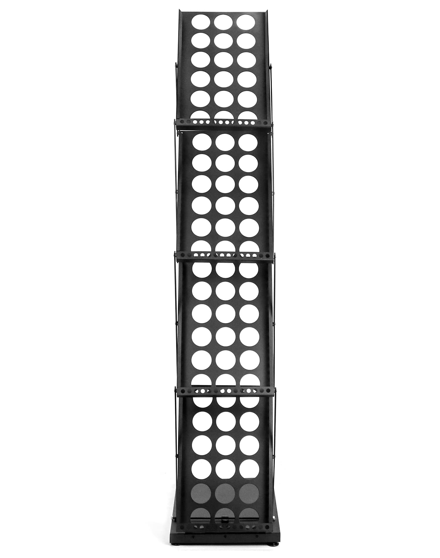 QWORK® Expositor De Revistas A4, Expositor Para Folletos, Plegable, Negro