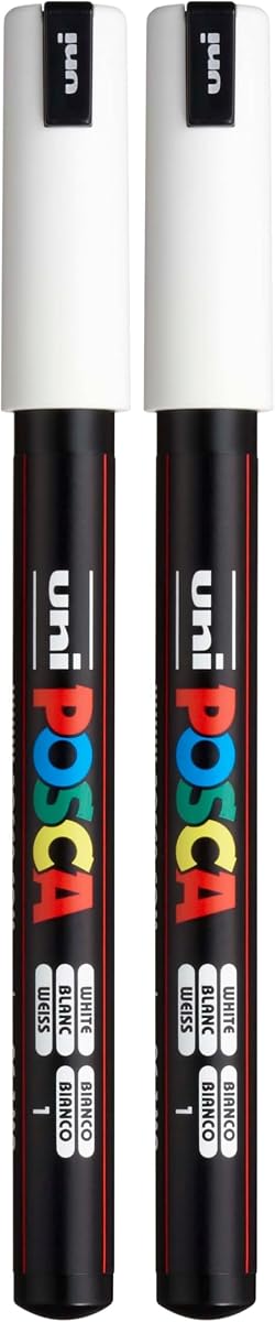 posca Art Paint Marker (PX89789000), White (Pack of 2)