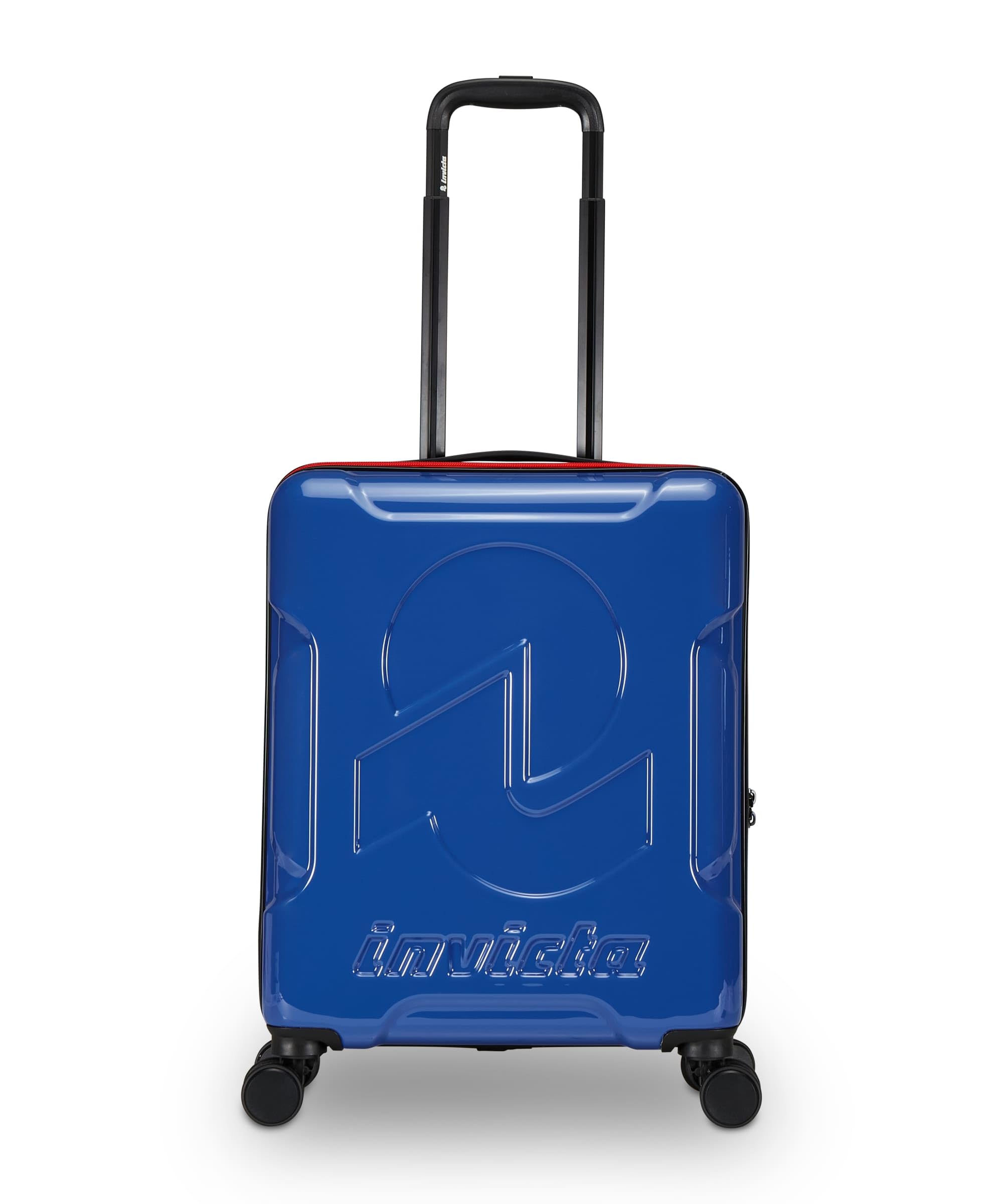 Invicta Trolley Travel - Bagaglio a Mano - Blu - 33 Litri, Rigido da Cabina con 4 Ruote Girevoli