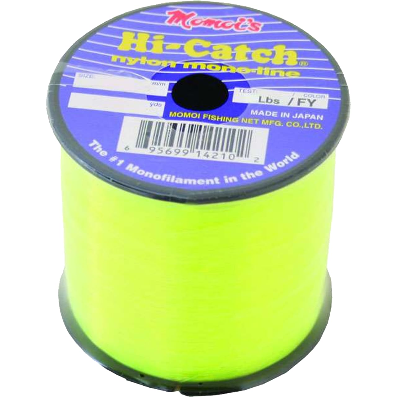 Momoi's Hi-Catch - 2 lb. Spool - 80 lb. - 1500 yd. - Hi-Vis Yellow