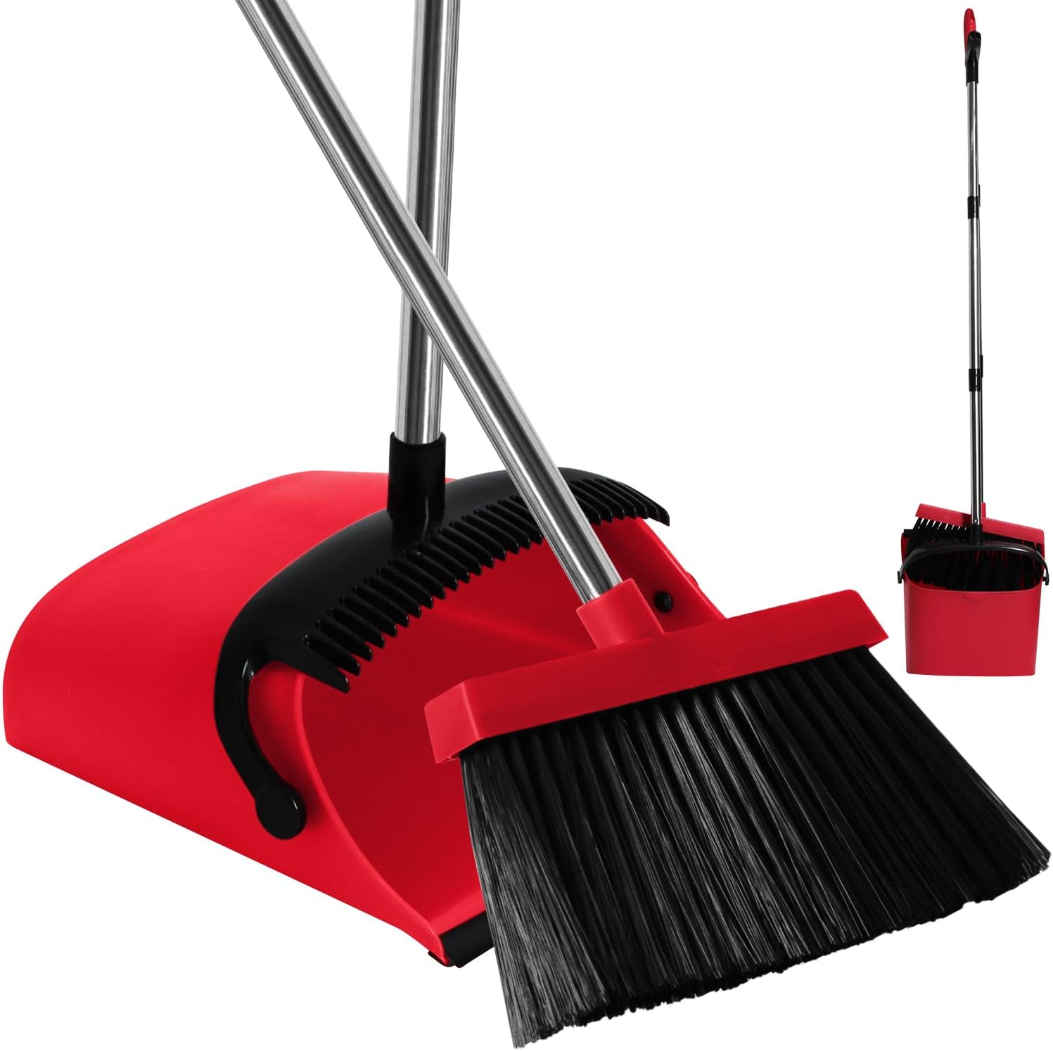 MOPPLEX Broom and Dustpan Set Combo, Kitchen Broom and Dustpan for Easy Sweeping, Premium Broom and Dustpan Set for Home Cleaning, Perfect Dust Pan and Broom Set for Home, Kitchen, and Office MOPPLEX Broom and Dustpan Set Combo, Kitchen Broom and Dustpan for Easy Sweeping, Premium Broom and Dustpan Set for Home Cleaning, Perfect Dust Pan and Broom Set for Home, Kitchen, and Office