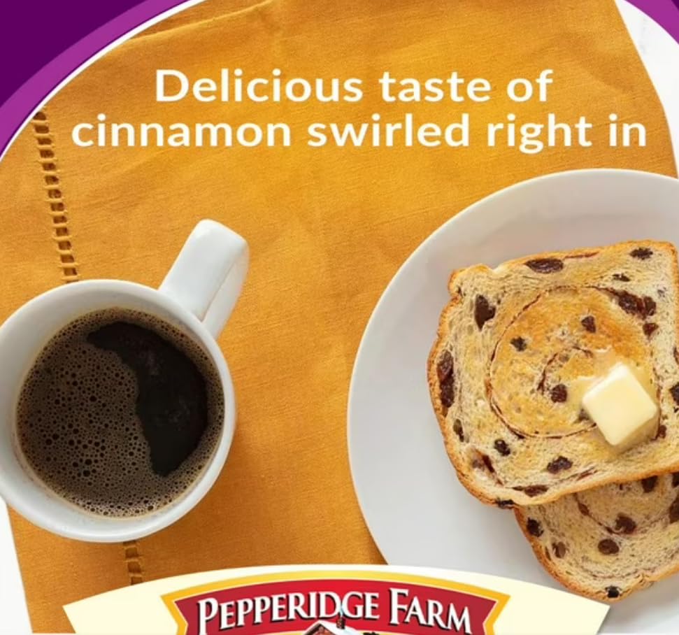 Miniatura 4 de Pepperidge Farm Swirl - Pan de canela con pasas marrones, 16 onzas (paquete de 2)