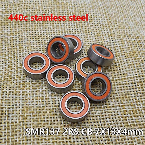 JEEFUSE 8PCS SMR137 2RS Hybrid Ceramic Ball Bearing 440 Stainless Steel 7x13x4mm ABEC-7 Fishing Gear Reel Bearing